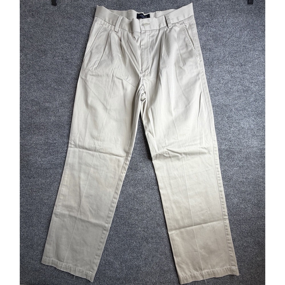 Dockers D2 Signature Khaki Pants Mens 32x32 Beig Flat Front Straight Fit comfort
